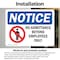 Signmission No Admittance Employees Only OSHA Notice Sign, Vinyl Decal, 5in W x 3.5in L, 2PK OS-2PACK-NS-D-35-L-15982 - alternate 5